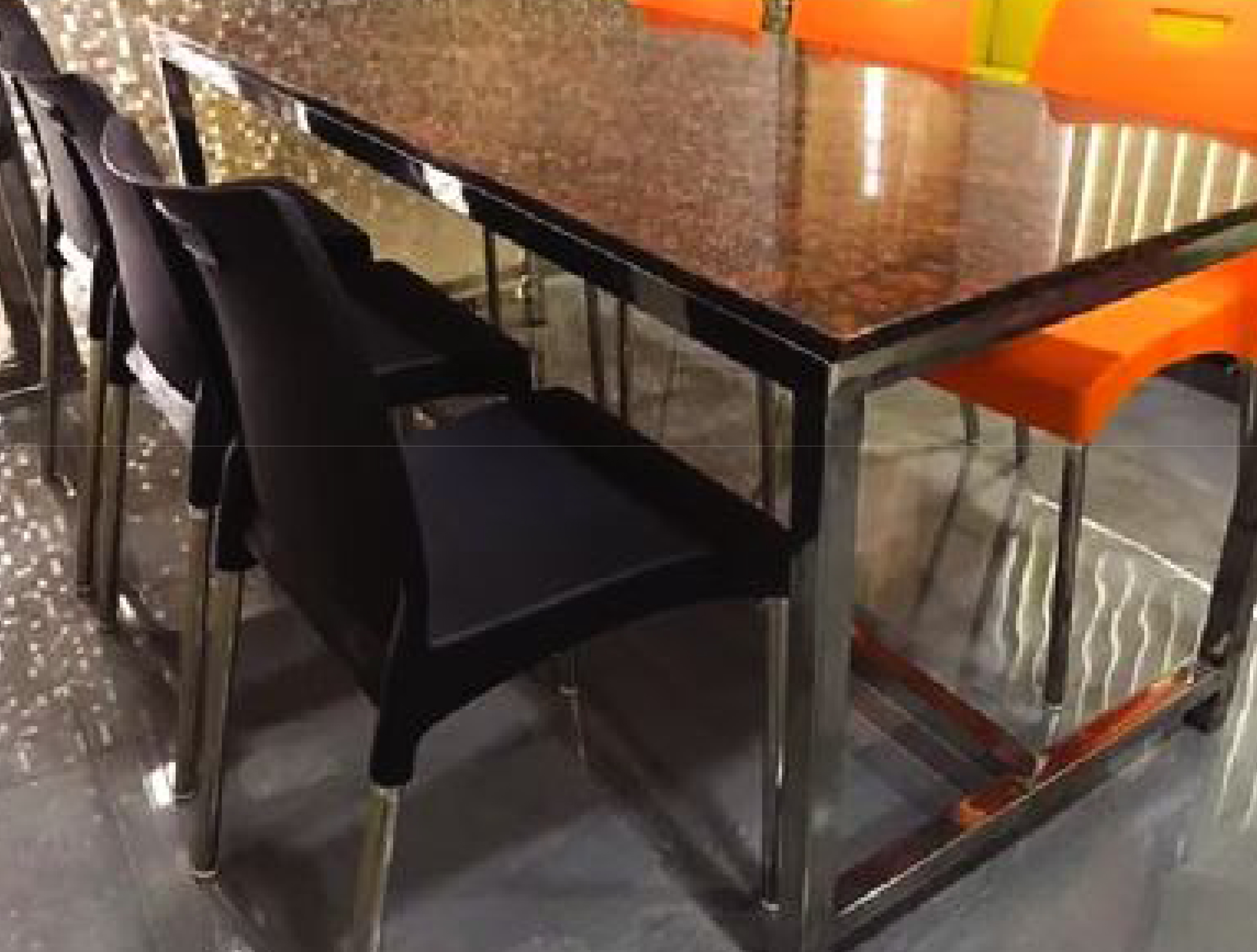 Marble/granite Top SS Dining Table